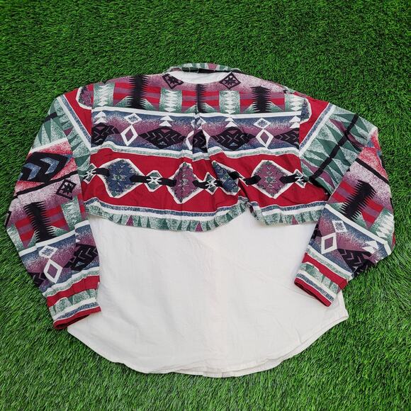 Vintage 90s Rough-Rider Cowgirl Shirt Womens L 21x25 Western - Picture 2 of 13